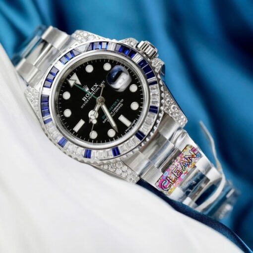Rolex GMT-MASTER II 116759SARU Knock Off Watches Moissanite Diamonds Custom Clean Factory 40mm - Image 5