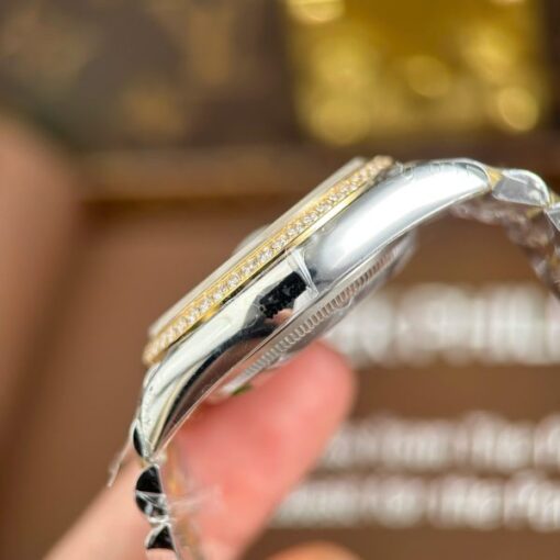 Rolex Replica Watches DateJust 126231 Brick Dial Bezel Diamonds CZ VS Factory 36mm - Image 11