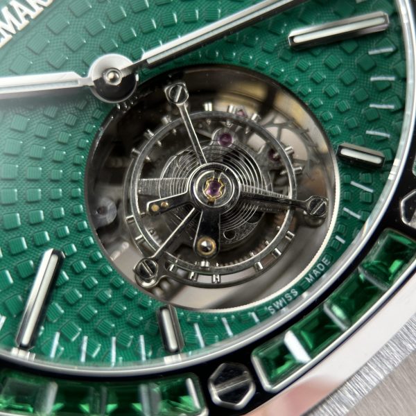 Audemars Piguet Imitation Watches Royal Oak Selfwinding Flying Tourbillon 26730BC Dial Green 41mm - Image 7