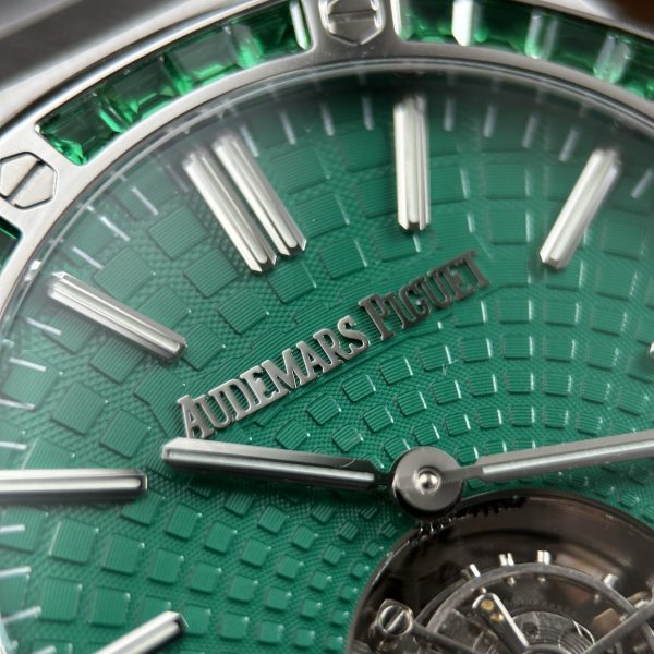 Audemars Piguet Imitation Watches Royal Oak Selfwinding Flying Tourbillon 26730BC Dial Green 41mm - Image 8