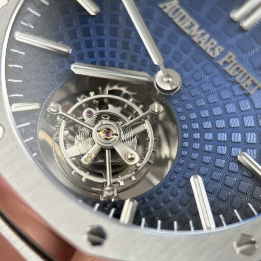 Audemars Piguet Imitation Watches Royal Oak Selfwinding Flying Tourbillon 26530ST Smoke Blue Dial 41mm - Image 7