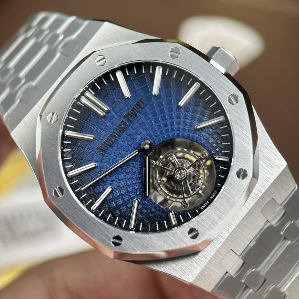 Audemars Piguet Imitation Watches Royal Oak Selfwinding Flying Tourbillon 26530ST Smoke Blue Dial 41mm - Image 6