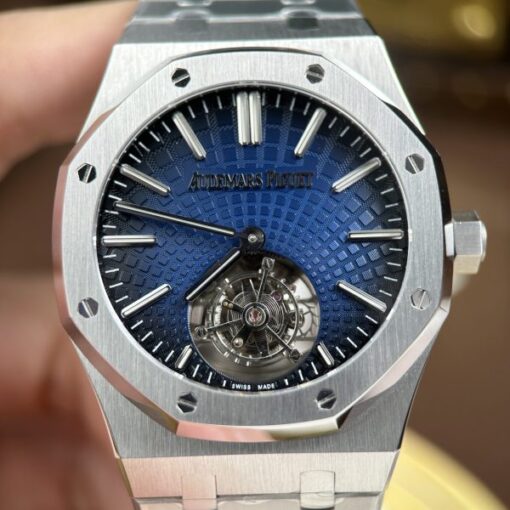 Audemars Piguet Imitation Watches Royal Oak Selfwinding Flying Tourbillon 26530ST Smoke Blue Dial 41mm - Image 5