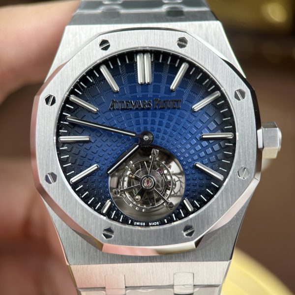 Audemars Piguet Imitation Watches Royal Oak Selfwinding Flying Tourbillon 26530ST Smoke Blue Dial 41mm - Image 5