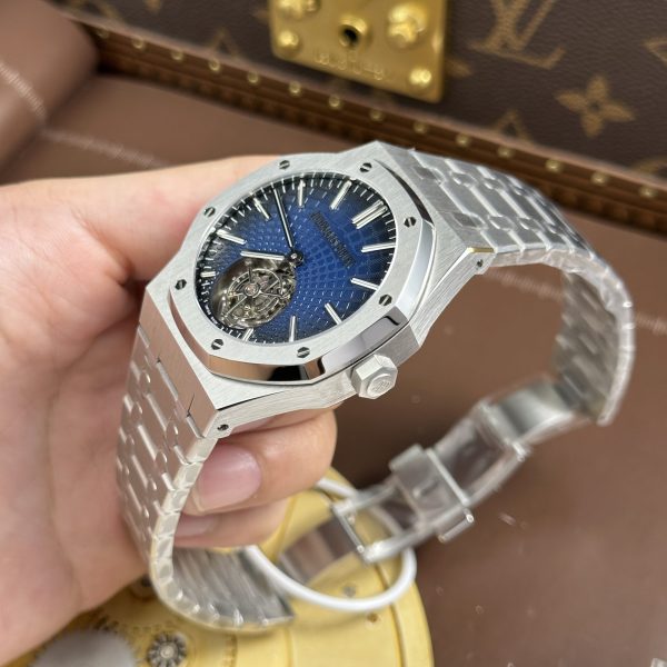Audemars Piguet Imitation Watches Royal Oak Selfwinding Flying Tourbillon 26530ST Smoke Blue Dial 41mm - Image 4