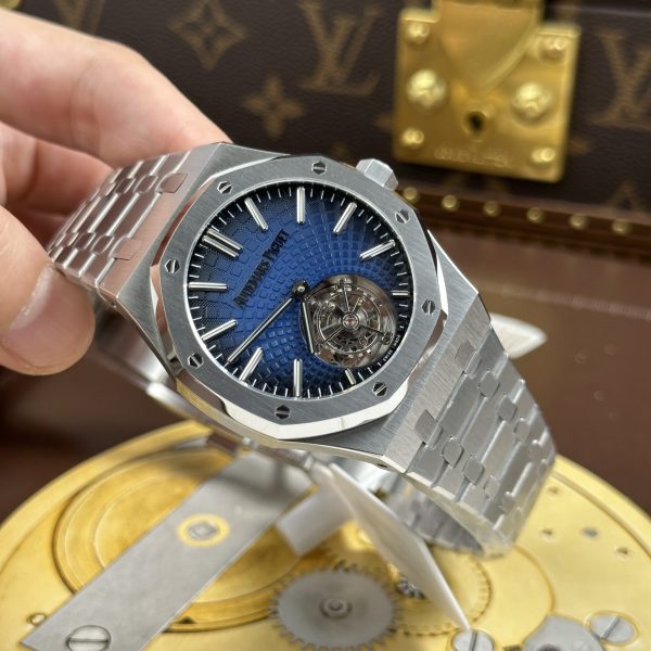 Audemars Piguet Imitation Watches Royal Oak Selfwinding Flying Tourbillon 26530ST Smoke Blue Dial 41mm - Image 3