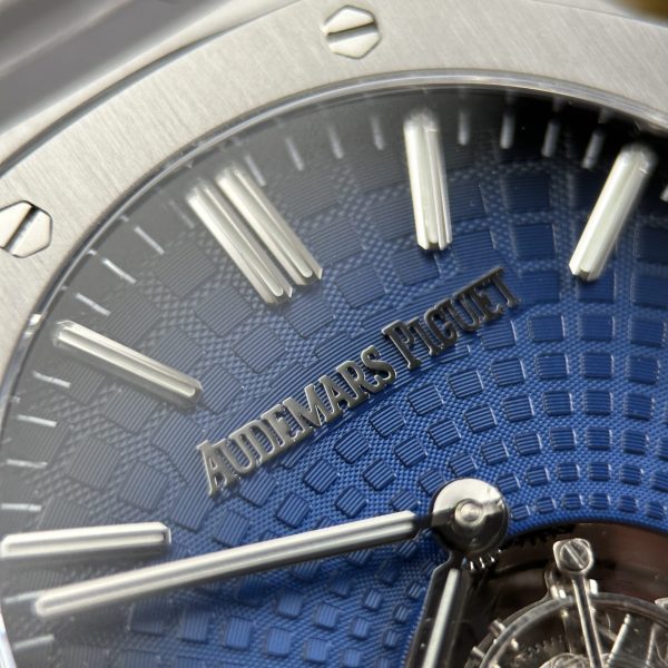 Audemars Piguet Imitation Watches Royal Oak Selfwinding Flying Tourbillon 26530ST Smoke Blue Dial 41mm - Image 8