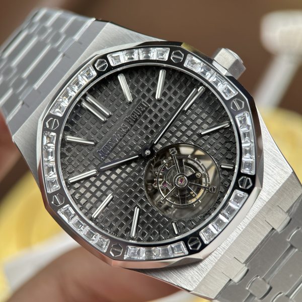 Audemars Piguet Replica Watches Royal Oak Selfwinding Flying Tourbillon 26730BC Dial Gray 41mm - Image 5