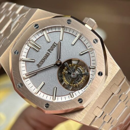 Audemars Piguet Royal Oak Selfwinding Flying Tourbillon 26730OR Replica Watches Gray Dial Metal Wire 41mm - Image 7