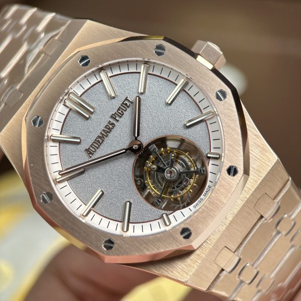 Audemars Piguet Royal Oak Selfwinding Flying Tourbillon 26730OR Replica Watches Gray Dial Metal Wire 41mm - Image 7