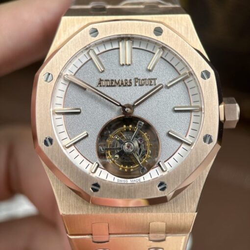 Audemars Piguet Royal Oak Selfwinding Flying Tourbillon 26730OR Replica Watches Gray Dial Metal Wire 41mm - Image 6