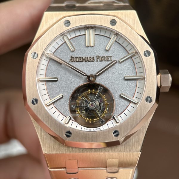 Audemars Piguet Royal Oak Selfwinding Flying Tourbillon 26730OR Replica Watches Gray Dial Metal Wire 41mm - Image 6