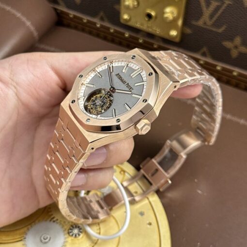 Audemars Piguet Royal Oak Selfwinding Flying Tourbillon 26730OR Replica Watches Gray Dial Metal Wire 41mm - Image 5