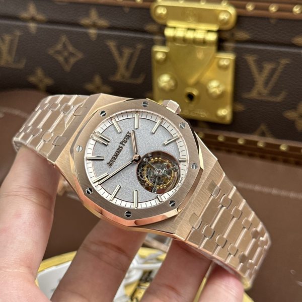 Audemars Piguet Royal Oak Selfwinding Flying Tourbillon 26730OR Replica Watches Gray Dial Metal Wire 41mm - Image 3