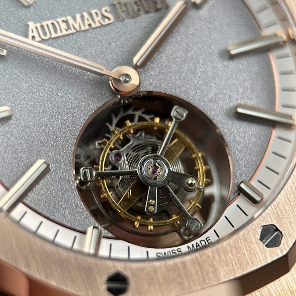 Audemars Piguet Royal Oak Selfwinding Flying Tourbillon 26730OR Replica Watches Gray Dial Metal Wire 41mm - Image 10