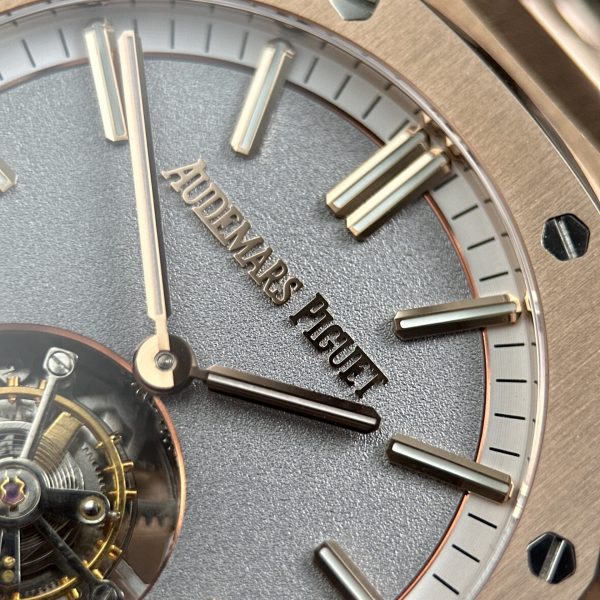 Audemars Piguet Royal Oak Selfwinding Flying Tourbillon 26730OR Replica Watches Gray Dial Metal Wire 41mm - Image 8
