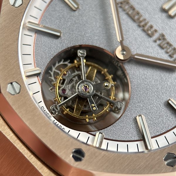 Audemars Piguet Royal Oak Selfwinding Flying Tourbillon 26730OR Replica Watches Gray Dial Metal Wire 41mm - Image 9