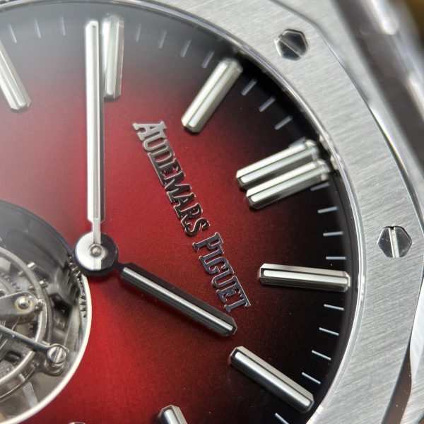 Audemars Piguet Imitation Watches Royal Oak Selfwinding Flying Tourbillon 26730ST Burgundy Dial 41mm - Image 8