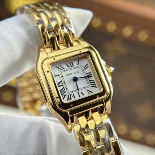 Cartier Panthere Women Replica Watch White Dial Quartz Movement BV Factory 23x30mm - Image 5