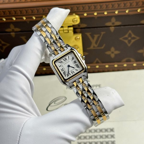 Cartier Panthere Fake Watches White Dial Metal Wire BV Factory 27x36mm - Image 2