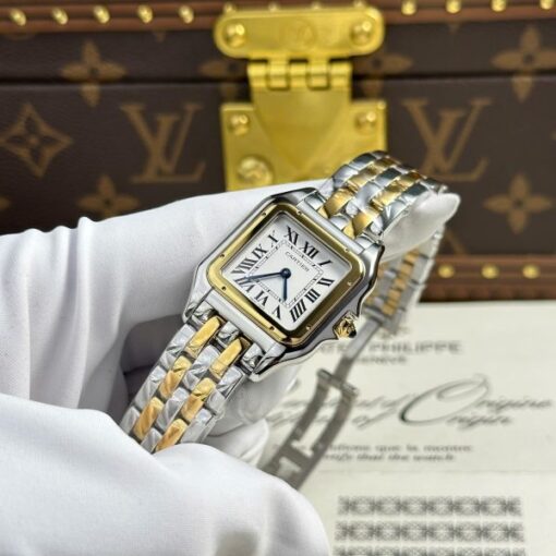 Cartier Panthere Fake Watches White Dial Metal Wire BV Factory 27x36mm - Image 5