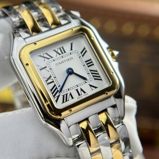 Cartier Panthere Fake Watches White Dial Metal Wire BV Factory 27x36mm - Image 7