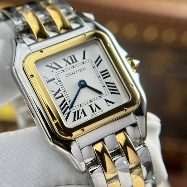 Cartier Panthere Fake Watches White Dial Metal Wire BV Factory 27x36mm - Image 7
