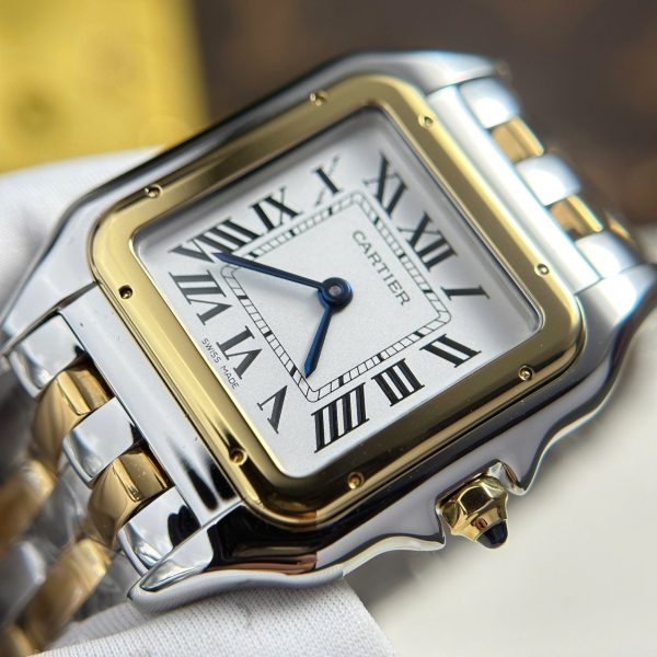 Cartier Panthere Fake Watches White Dial Metal Wire BV Factory 27x36mm - Image 6