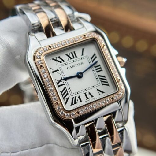 Cartier Panthere White Dial Knock Off Watches Quartz Movement BV Factory 27x36mm - Image 5