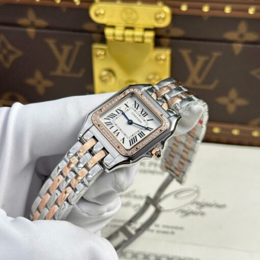 Cartier Panthere White Dial Knock Off Watches Quartz Movement BV Factory 27x36mm - Image 4