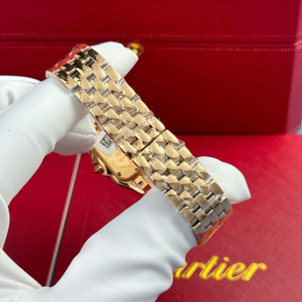 Cartier Panthere Rose Gold Replica Watches Mother Of Pearl Dial AF Factory 27x36mm - Image 8