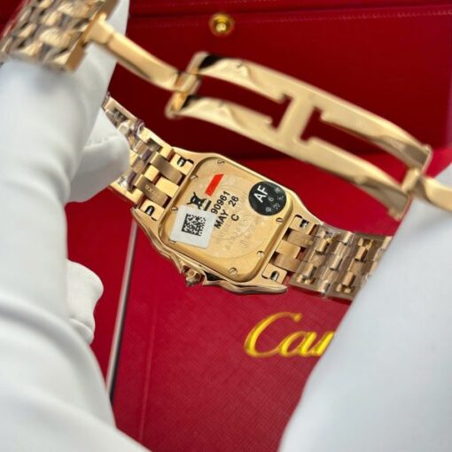 Cartier Panthere Rose Gold Replica Watches Mother Of Pearl Dial AF Factory 27x36mm - Image 10