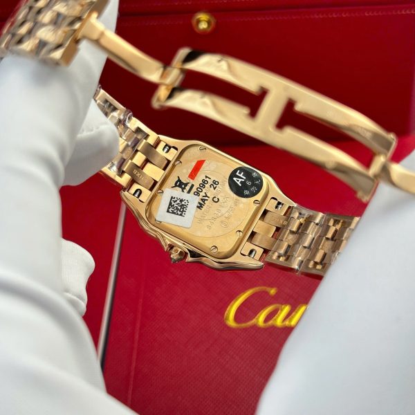 Cartier Panthere Rose Gold Replica Watches Mother Of Pearl Dial AF Factory 27x36mm - Image 10