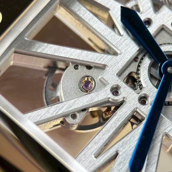 Cartier Santos Imitation Watches Skeleton Dial Bezel Yellow 39.8mm - Image 7