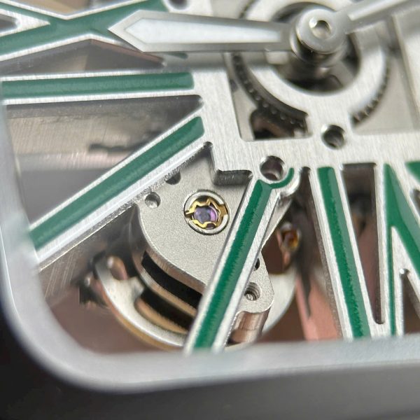 Cartier Santos Knock Off Watches Skeleton Dial Metal Wire 39.8mm - Image 6
