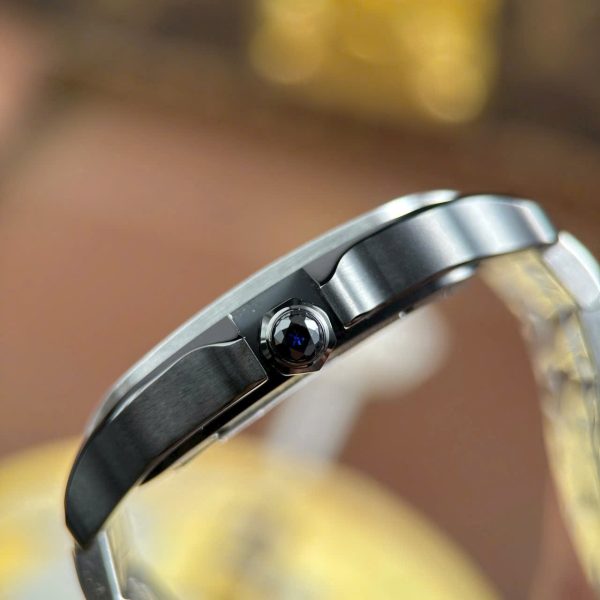 Cartier Santos Replica Watches Skeleton Dial Bezel Black 39.8mm - Image 9