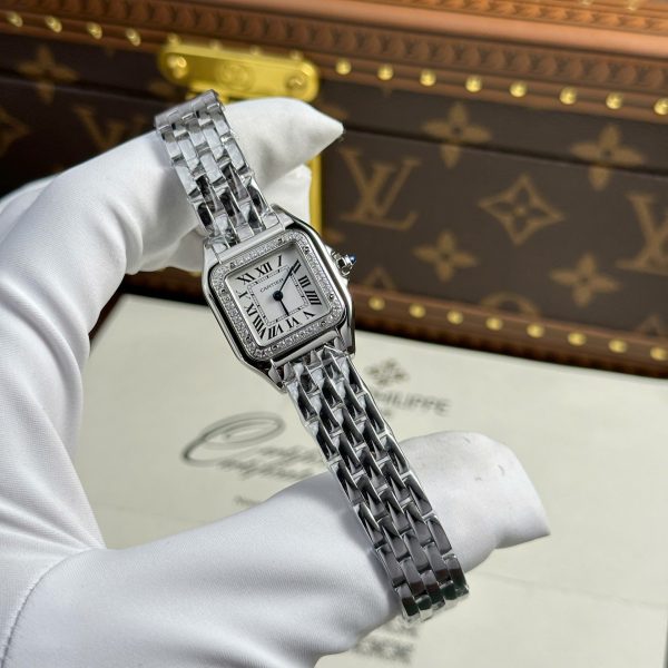 Cartier Panthere Mini Luxury Fake Watches White Dial Quartz Movement BV Factory 23x30mm - Image 3