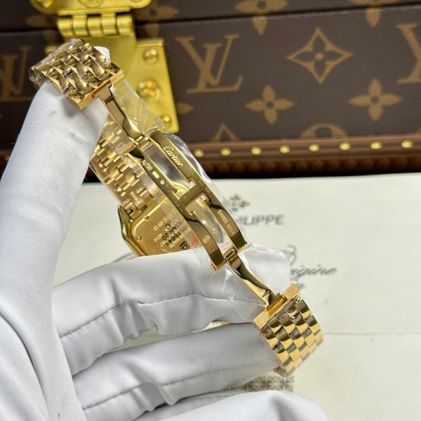 Cartier Panthere Yellow Imitation Watches White Dial Metal Wire AF Factory 27x36mm - Image 10