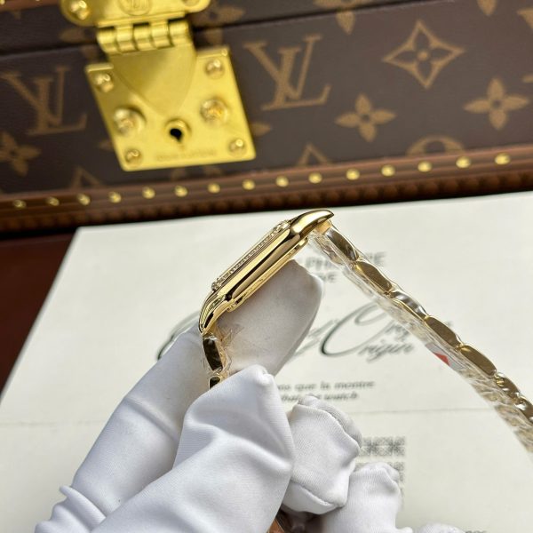 Cartier Panthere Yellow Imitation Watches White Dial Metal Wire AF Factory 27x36mm - Image 7