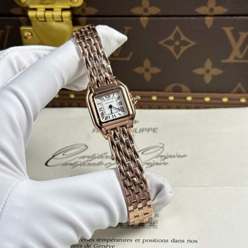 Cartier Panthere Women Luxury Imitation Watches White Dial Quartz Movement BV Factory 23x30mm - Image 3