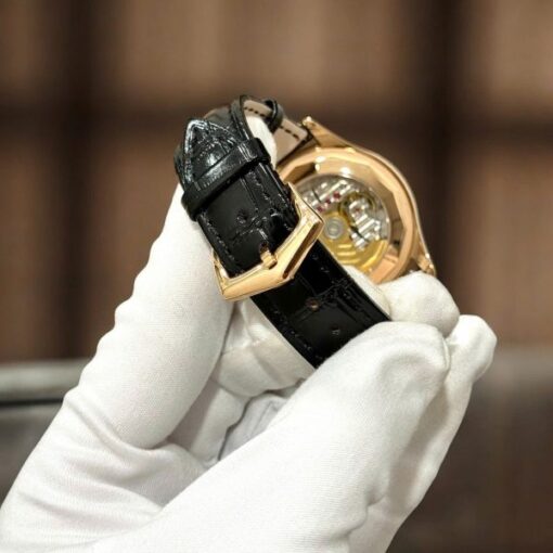 Patek Philippe Complications 5961 Replica Watches Black Dial Leather Strap TW Factory 40.5mm - Image 8