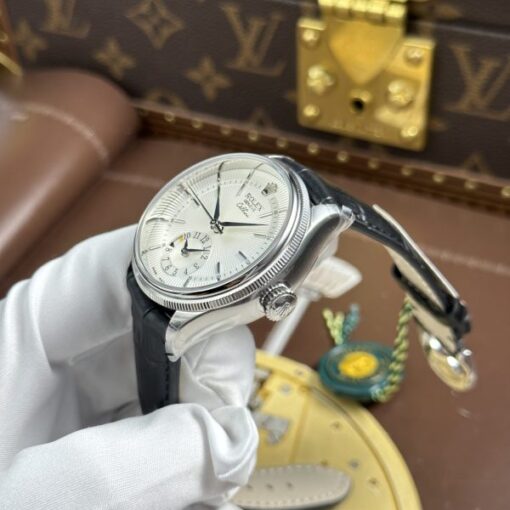 Rolex Cellini Dual Time 50529 Replica Watches White Dial Automatic Movement KZ Factory 39mm - Image 9