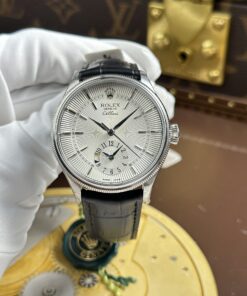 Rolex Cellini Dual Time 50529 Replica Watches White Dial Automatic Movement KZ Factory 39mm