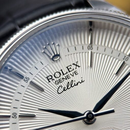 Rolex Cellini Dual Time 50529 Replica Watches White Dial Automatic Movement KZ Factory 39mm - Image 6