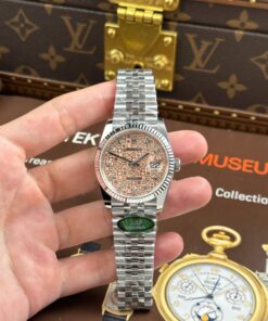 Rolex DateJust 126234 Replica Watches Pink Dial Jubilee Strap AR Factory 36mm