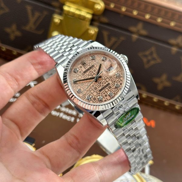 Rolex DateJust 126234 Replica Watches Pink Dial Jubilee Strap AR Factory 36mm - Image 3