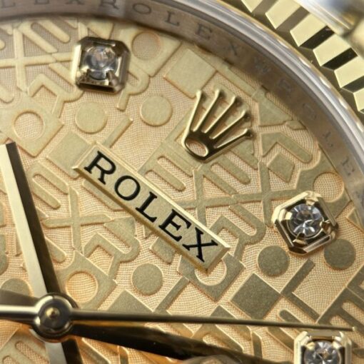 Rolex DateJust Luxury Imitation Watches Yellow Dial Jubilee Strap AR Factory 36mm - Image 6