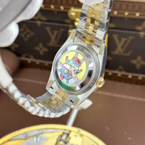 Rolex DateJust Luxury Imitation Watches Yellow Dial Jubilee Strap AR Factory 36mm - Image 13