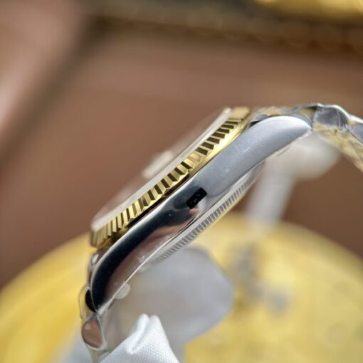 Rolex DateJust Luxury Imitation Watches Yellow Dial Jubilee Strap AR Factory 36mm - Image 12