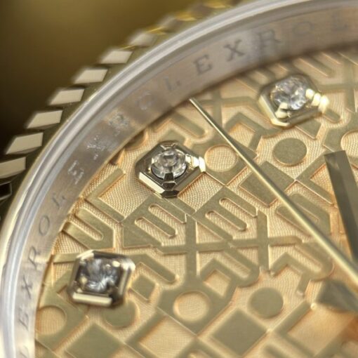 Rolex DateJust Luxury Imitation Watches Yellow Dial Jubilee Strap AR Factory 36mm - Image 10